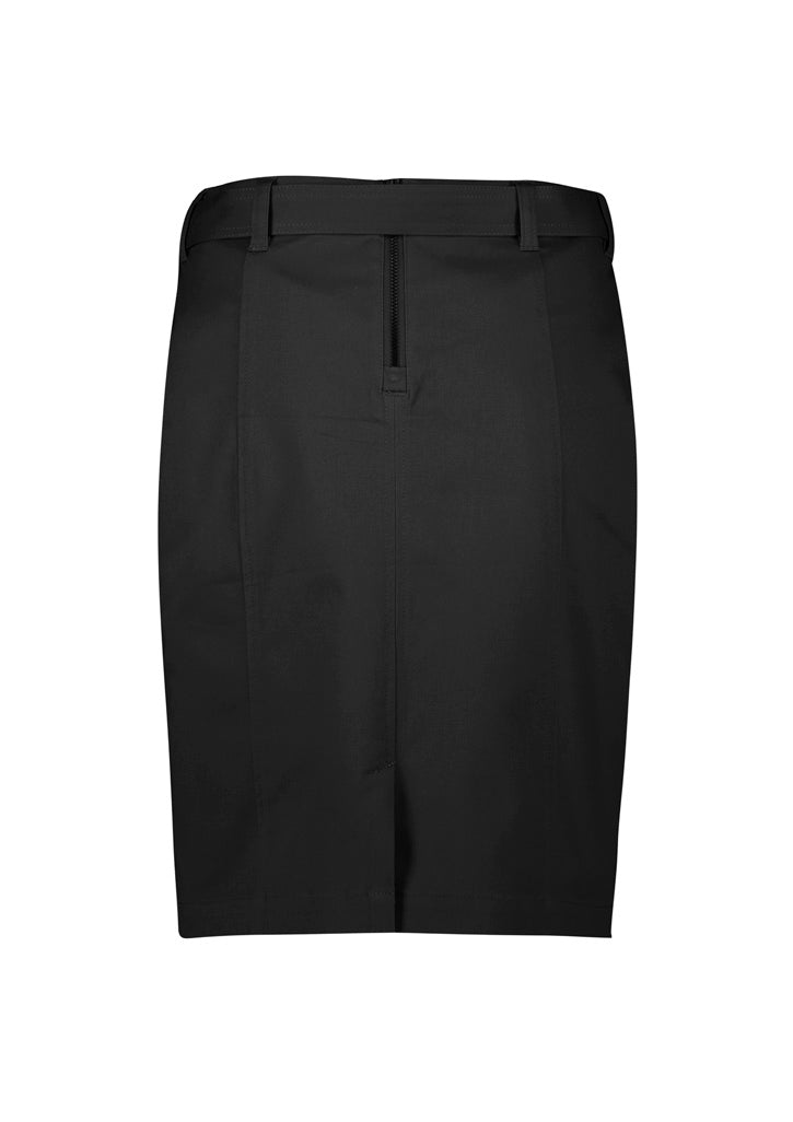 Traveller Womens Mid Waist Stretch Chino Skirt - Black - View