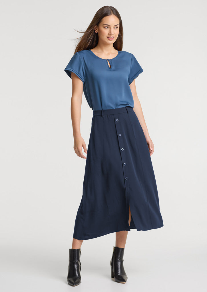 Sammy Womens Skirt - Navy - Model