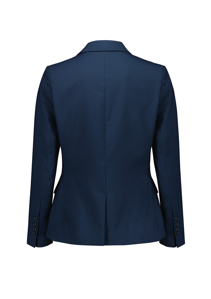 Renew Womens Single Button Mid Length Jacket - Navy Dusk - Back