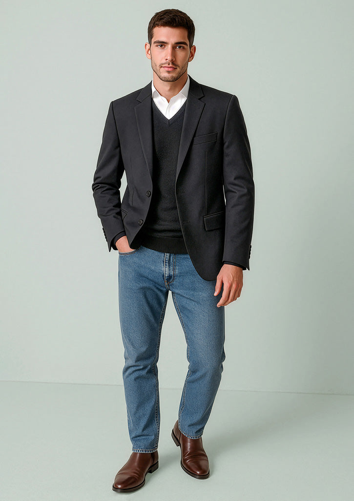Renew Mens City Fit Jacket - Pencil Black - Model
