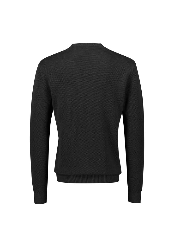 Osaka Mens Pineapple Knit Jumper - Black - Back