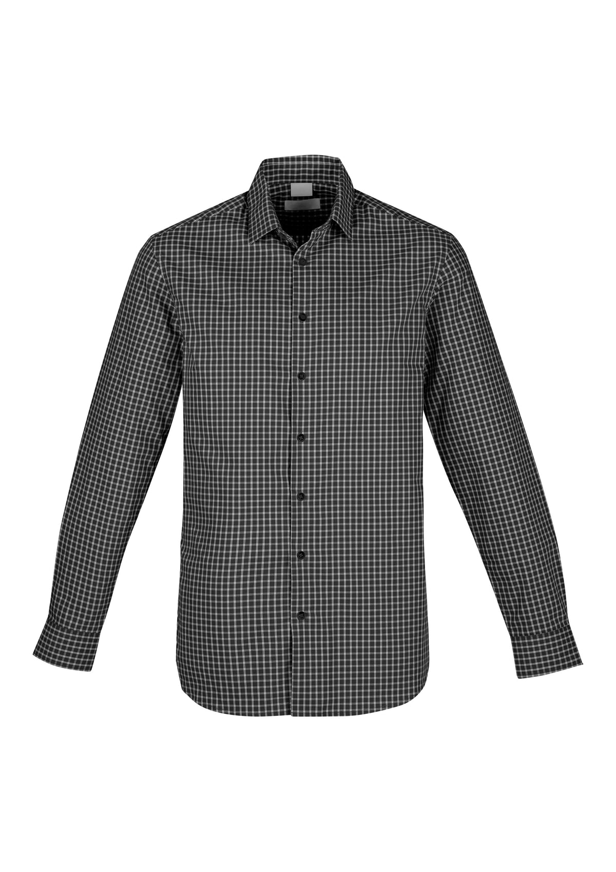 Noah Mens Long Sleeve Shirt - Black/White - Front
