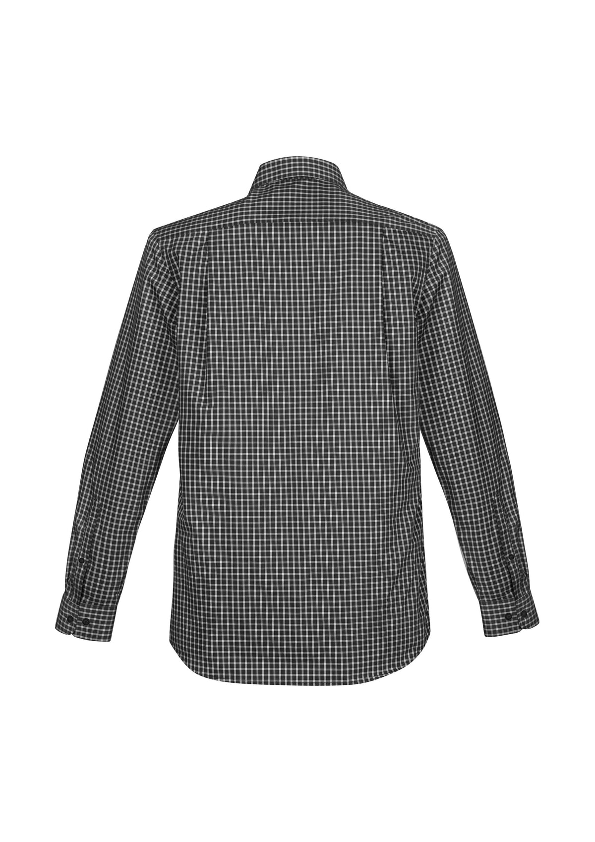 Noah Mens Long Sleeve Shirt - Black/White - Back