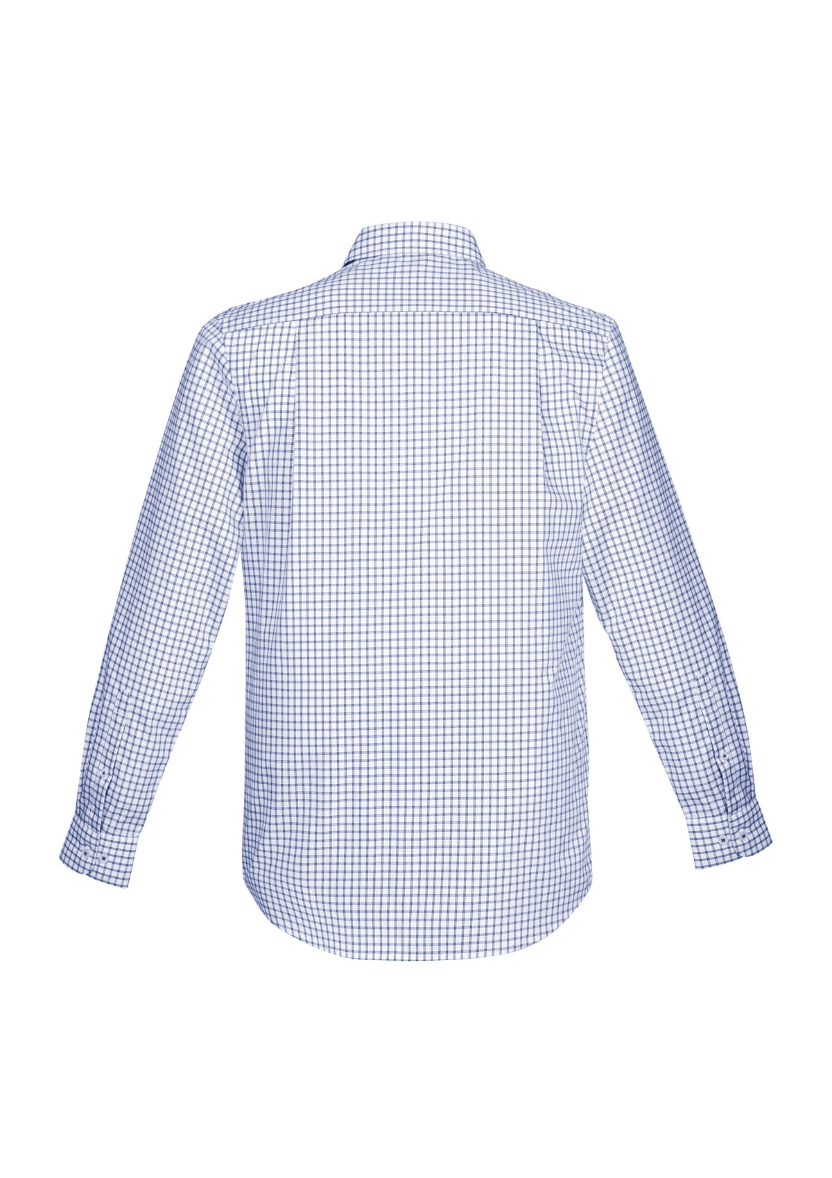 Noah Mens Long Sleeve Shirt - White/Blue - Back