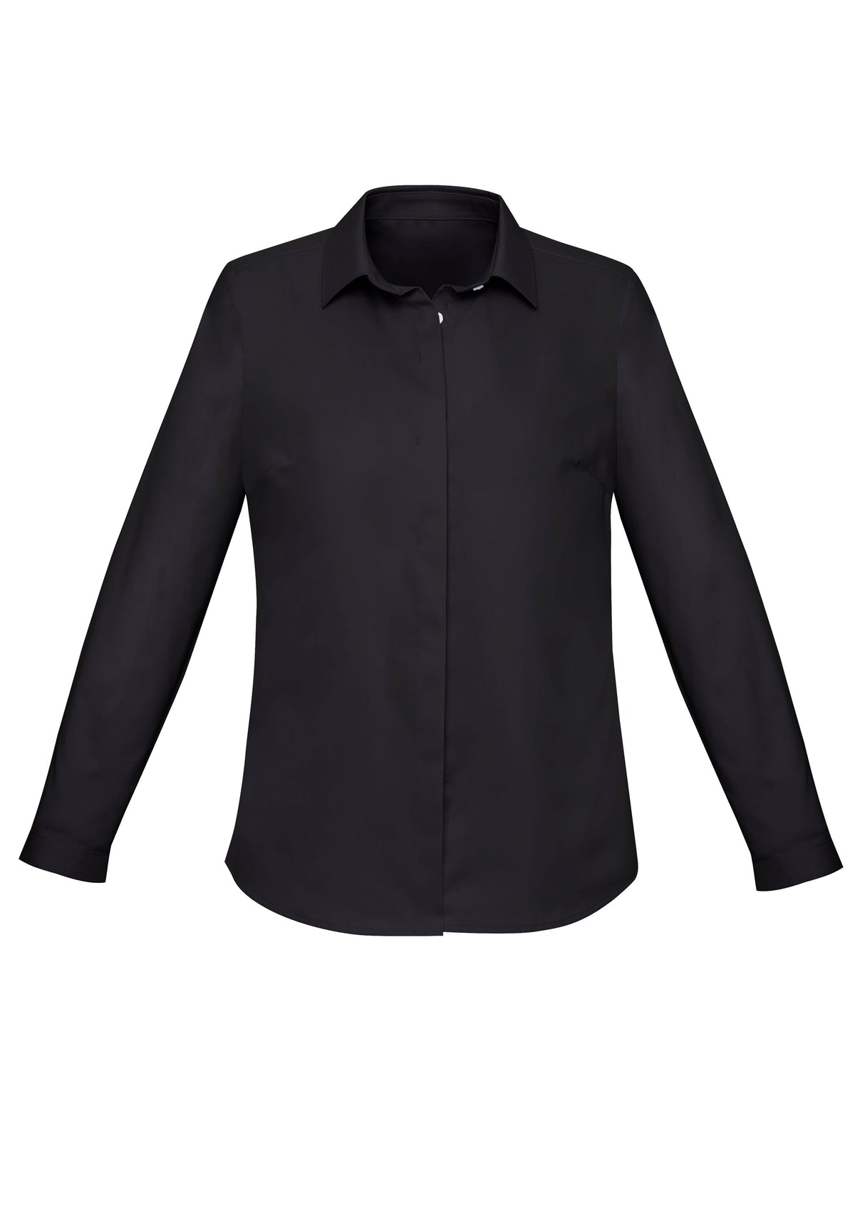 Charlie Womens Long Sleeve Shirt - Black - Front