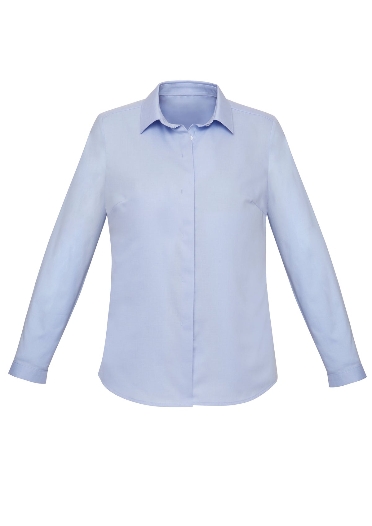 Charlie Womens Long Sleeve Shirt - Blue Chambray - Front
