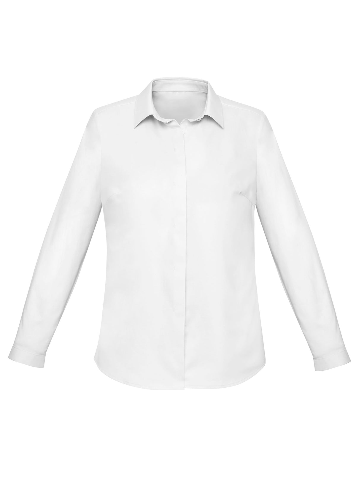 Charlie Womens Long Sleeve Shirt - White - Front
