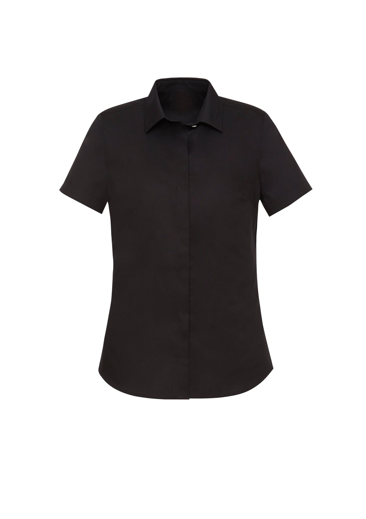Charlie Womens Short Sleeve Shirt - Black - Front