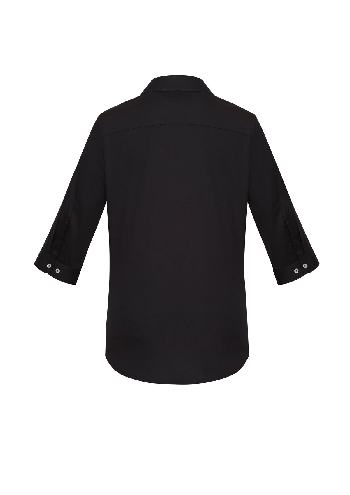 Charlie Womens 3/4 Sleeve Shirt - Black - Back