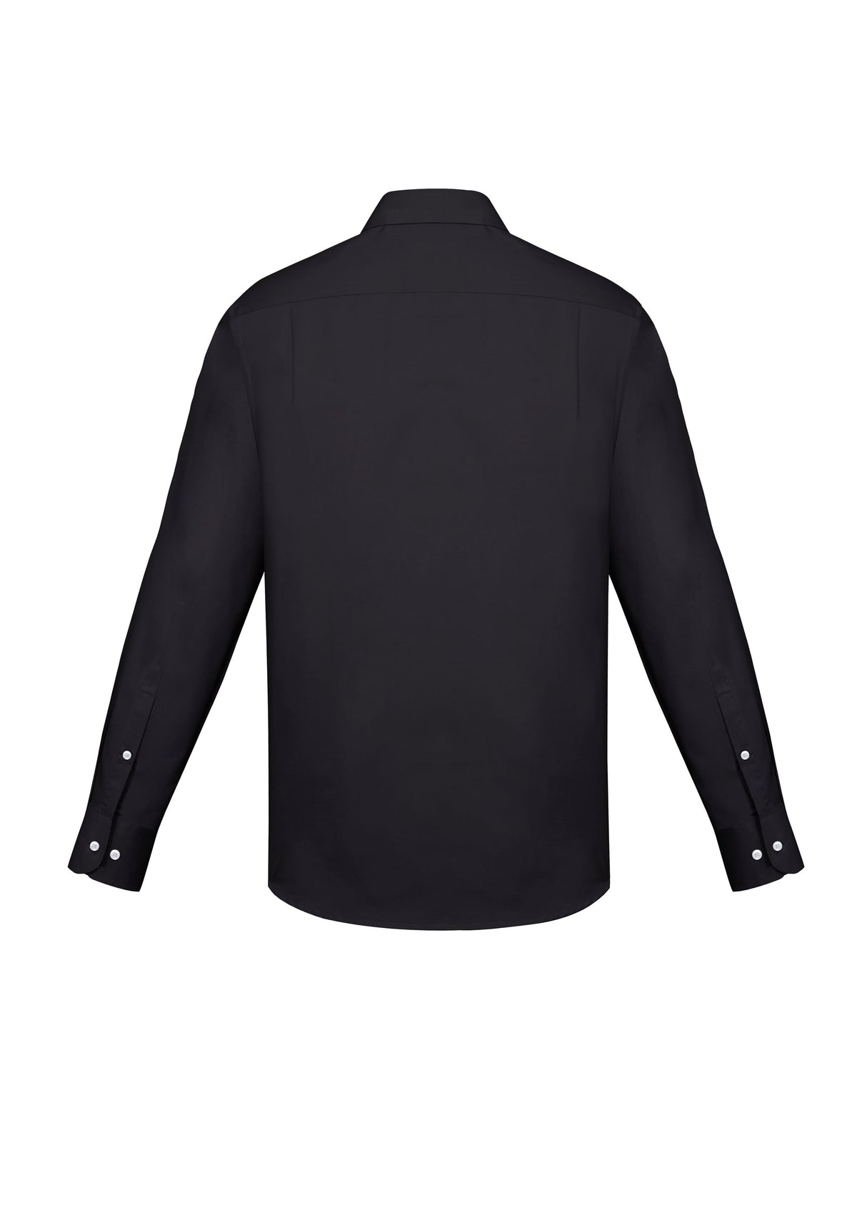 Charlie Mens Classic Fit Long Sleeve Shirt - Black - Back