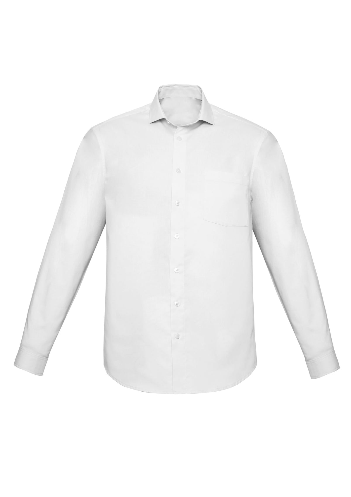 Charlie Mens Classic Fit Long Sleeve Shirt - White - Front