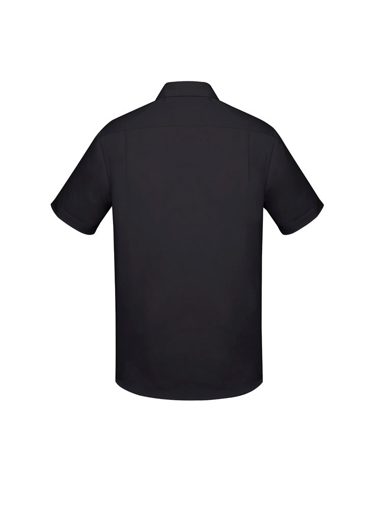 Charlie Mens Classic Fit Short Sleeve Shirt - Black - Back
