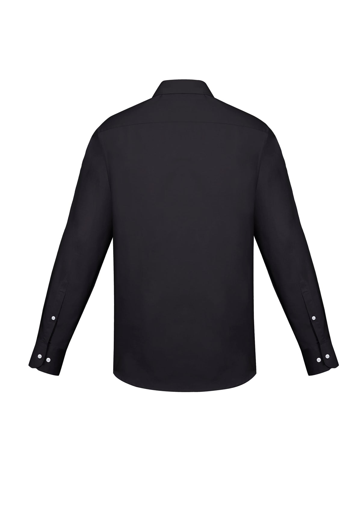 Charlie Mens Slim Fit Long Sleeve Shirt - Black - Back