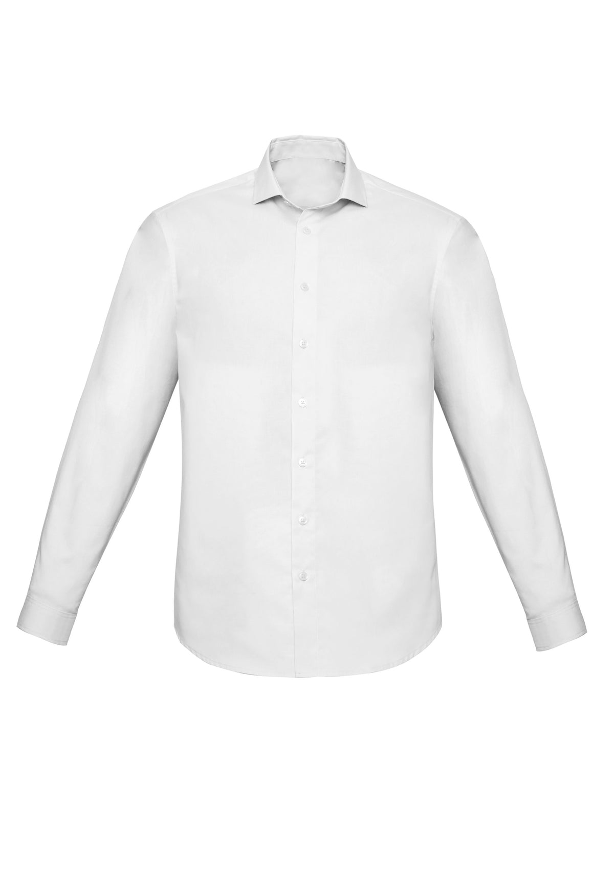Charlie Mens Slim Fit Long Sleeve Shirt - White - Front