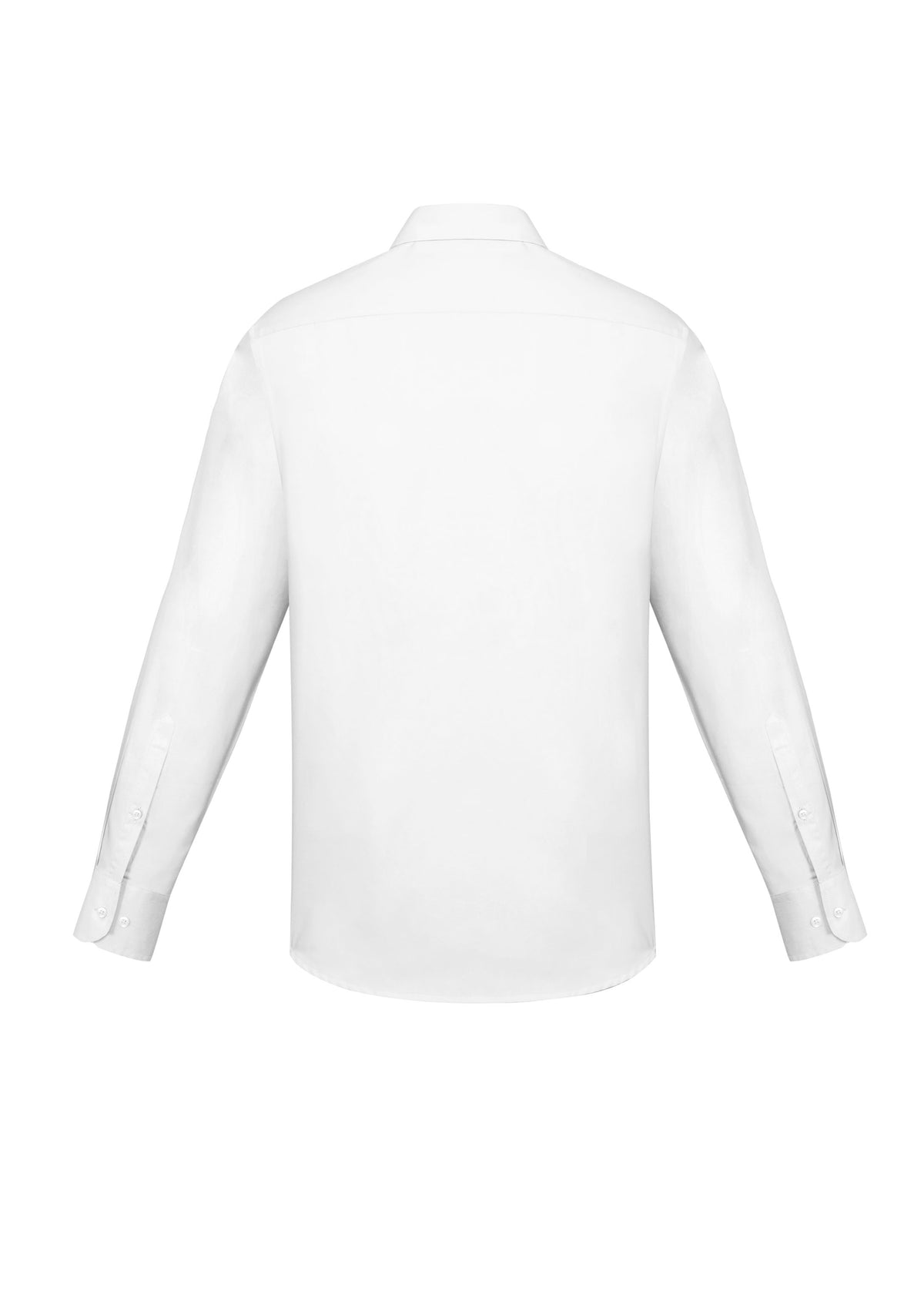 Charlie Mens Slim Fit Long Sleeve Shirt - White - Back