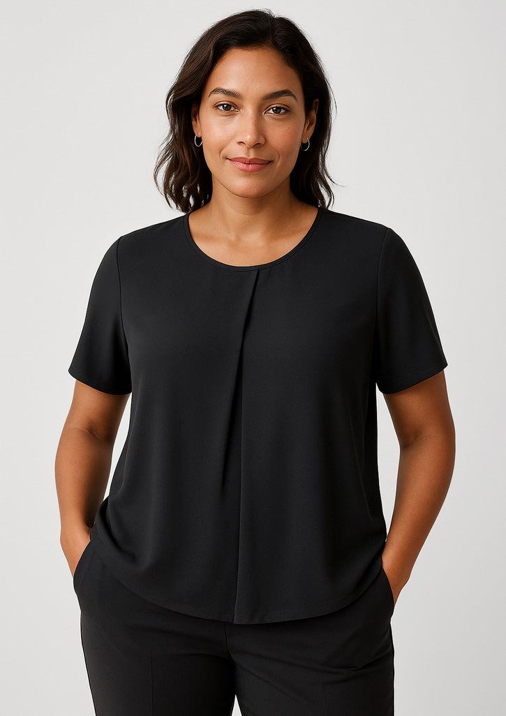 Sydney Womens Short Sleeve T-Top - Black - Model