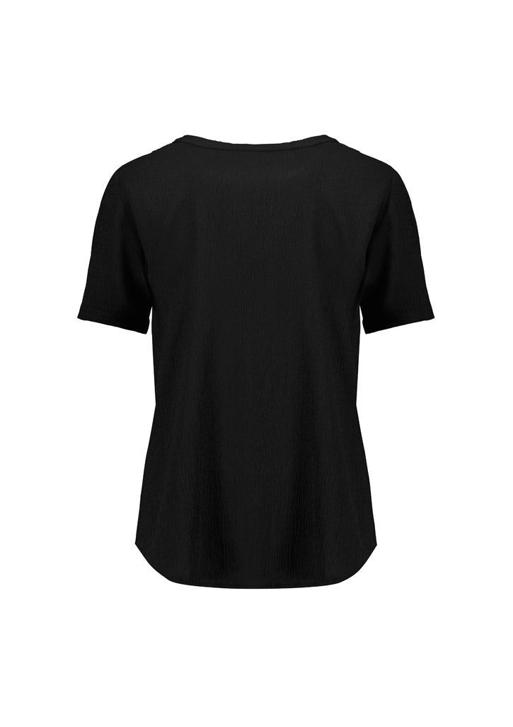 Ruché Womens Short Sleeve Shirt - Black - Back