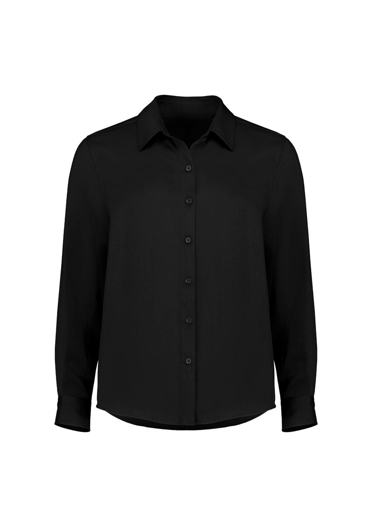 Evelyn Womens Long Sleeve Shirt - Black - Front