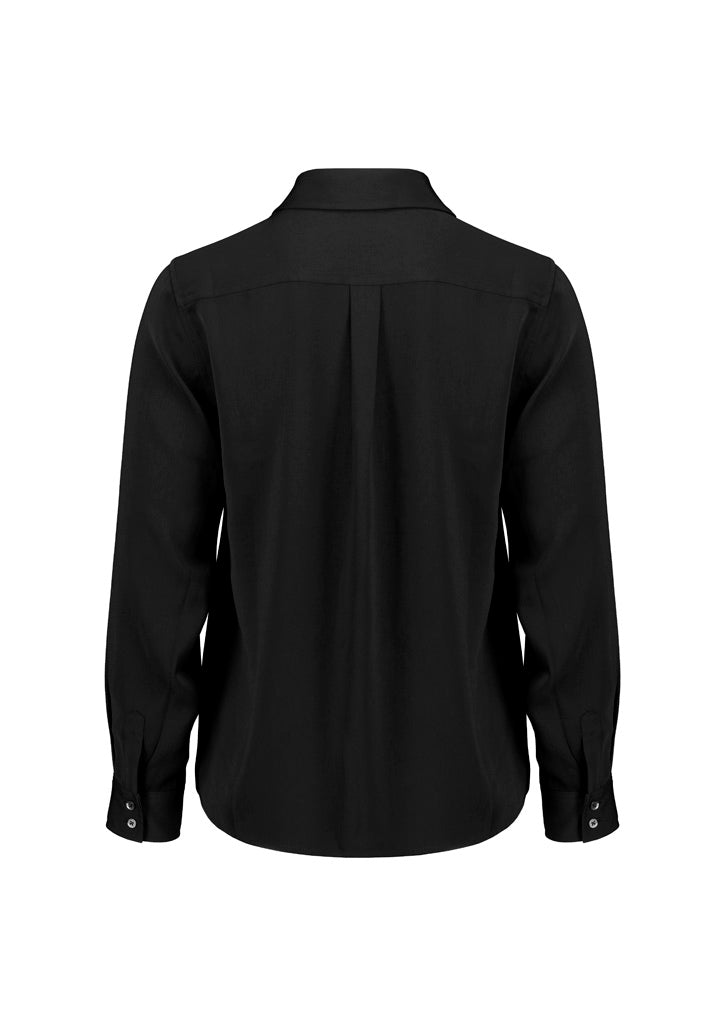 Evelyn Womens Long Sleeve Shirt - Black - Back