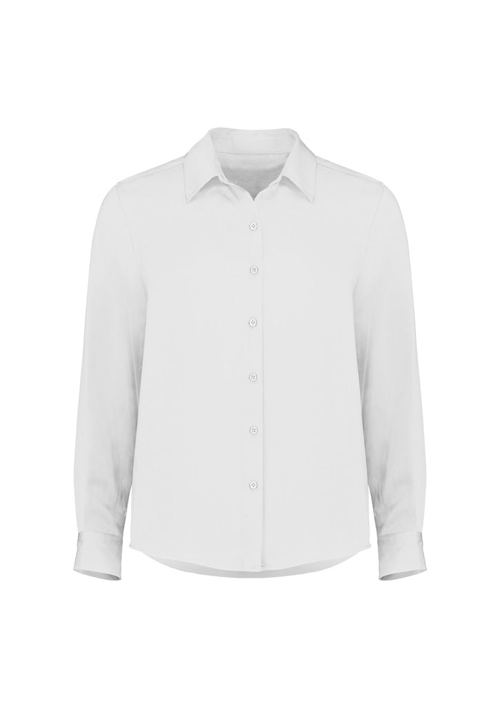 Evelyn Womens Long Sleeve Shirt - Ivory - Front