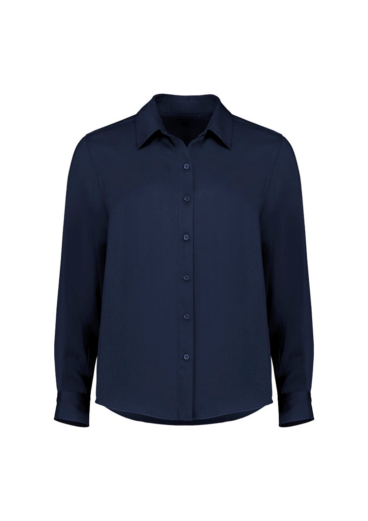 Evelyn Womens Long Sleeve Shirt - Navy - Front