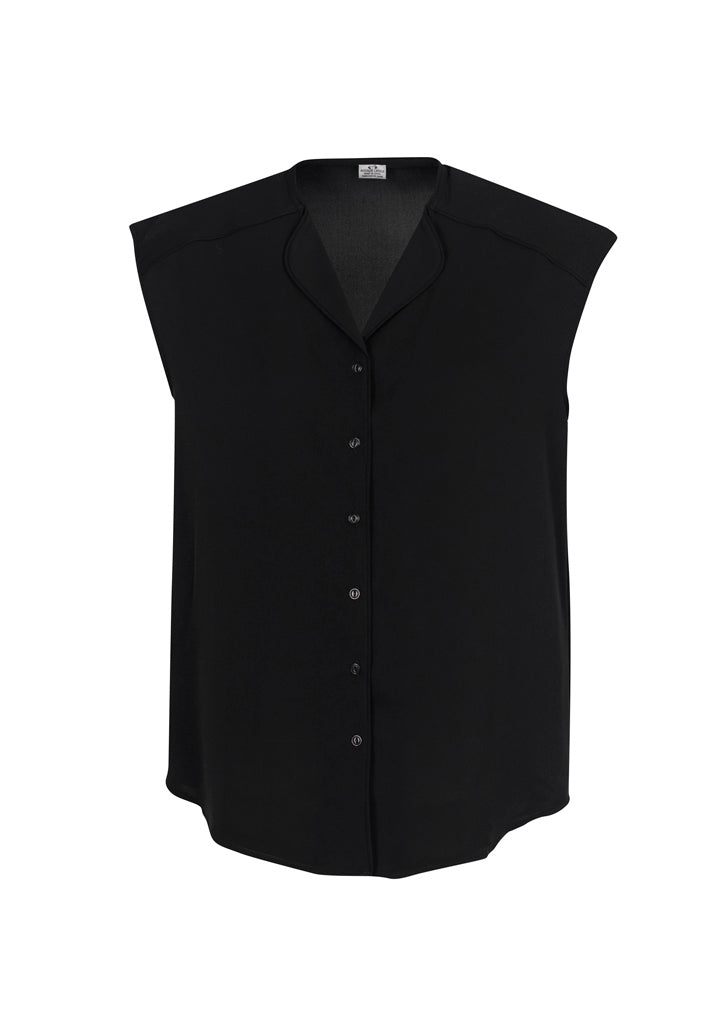 Lily Womens Blouse - Black - Front