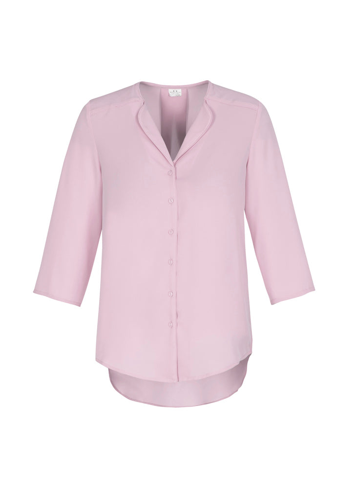 Lily Womens Longline Blouse - Amethyst - Front
