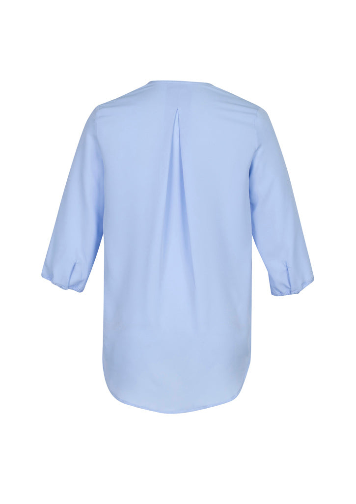 Lily Womens Longline Blouse - Ice Blue - View