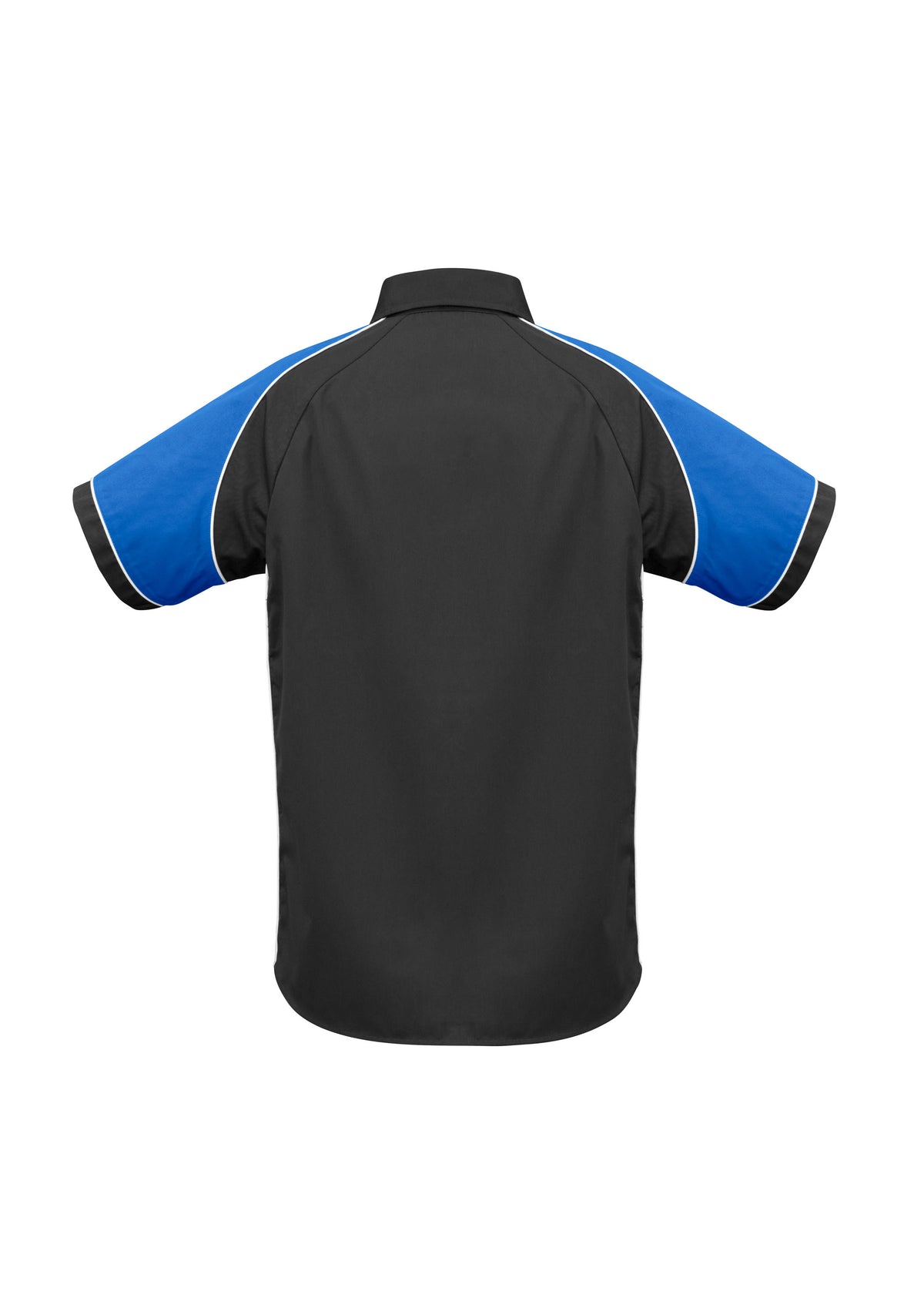 Nitro Mens Short Sleeve Shirt - Black/Royal/White - Back