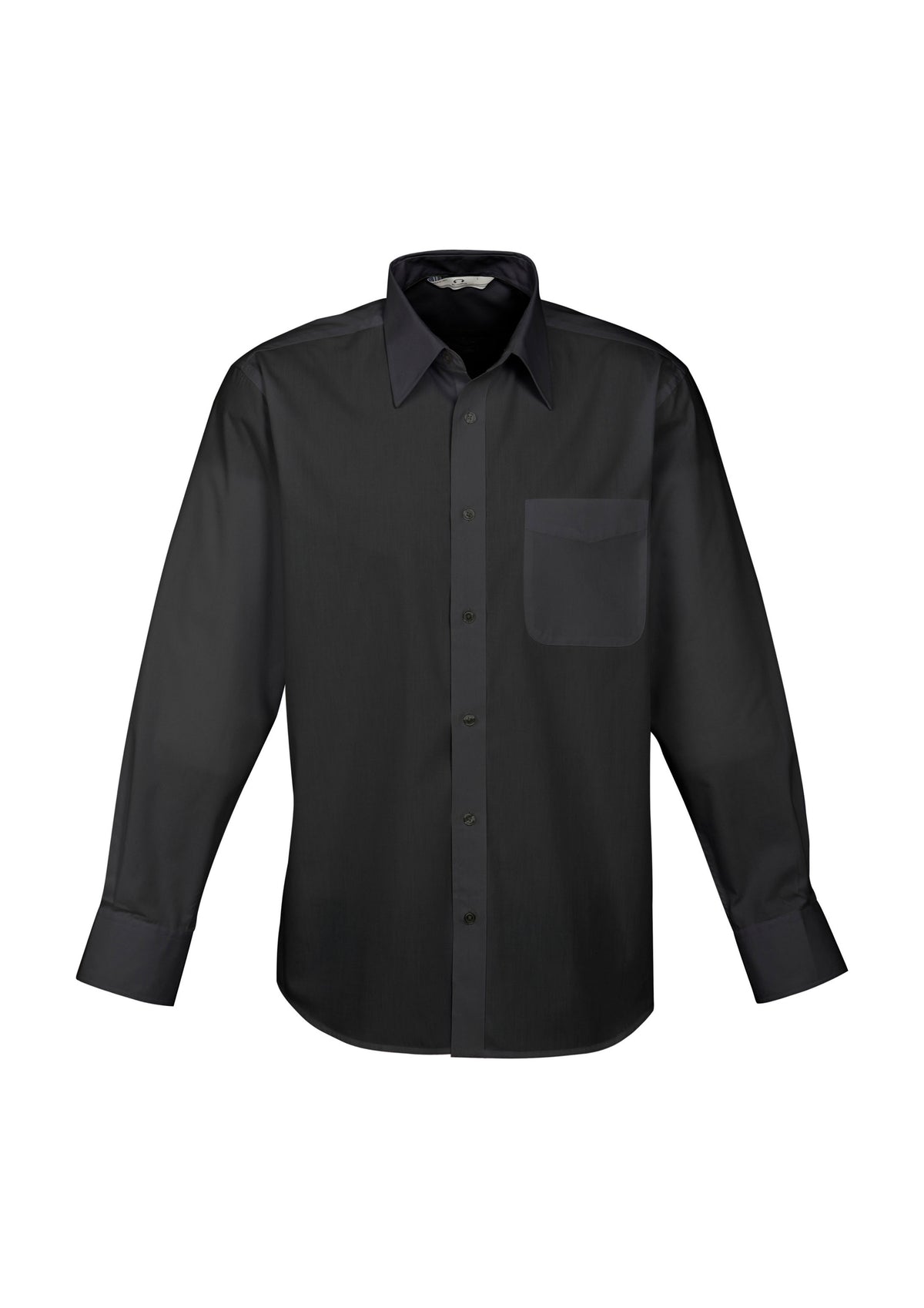 Base Mens Long Sleeve Shirt - Black - Front