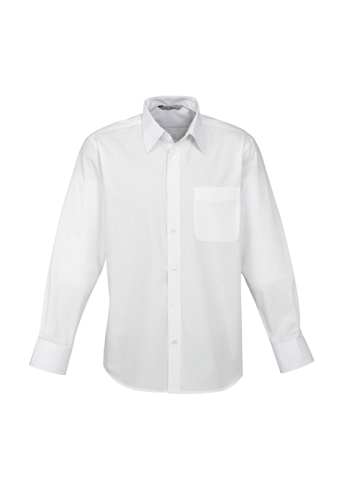 Base Mens Long Sleeve Shirt - White - Front