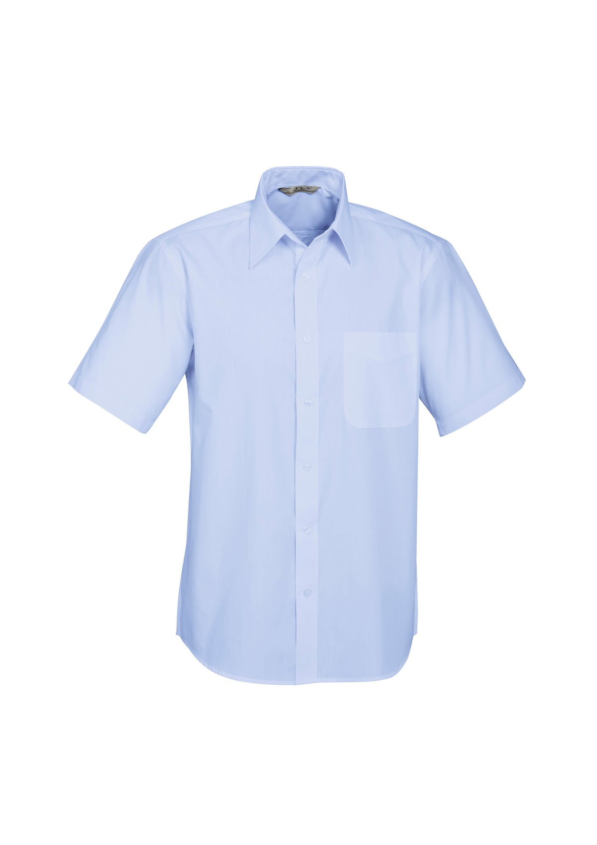 Base Mens Short Sleeve Shirt - Blue - Front