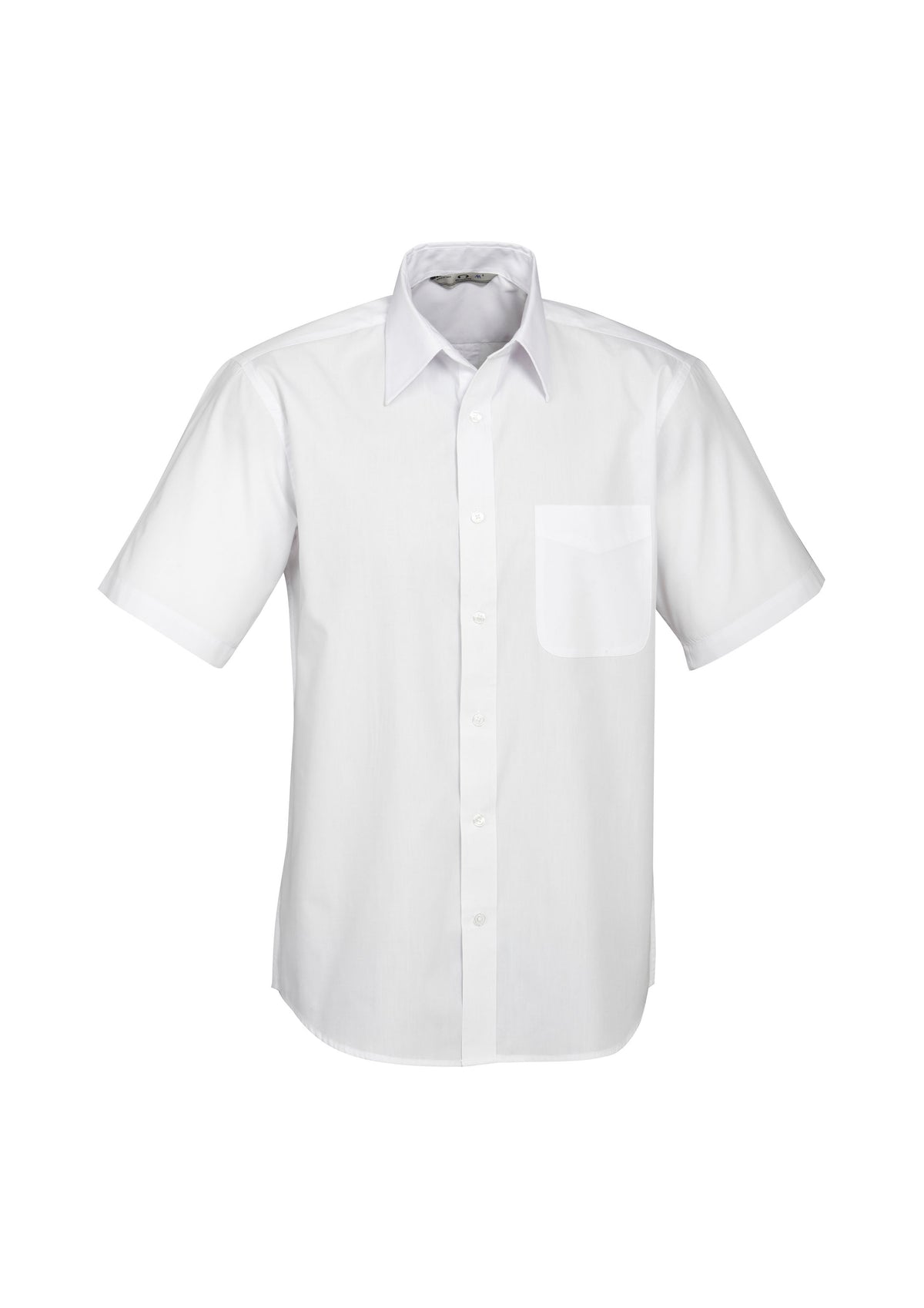 Base Mens Short Sleeve Shirt - White - Front