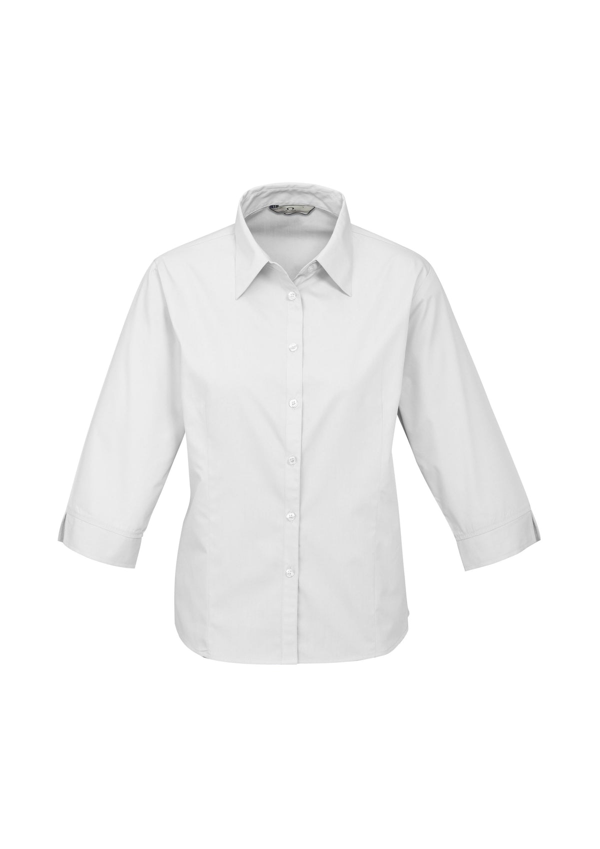 Base Womens 3/4 Sleeve Shirt - White - Front
