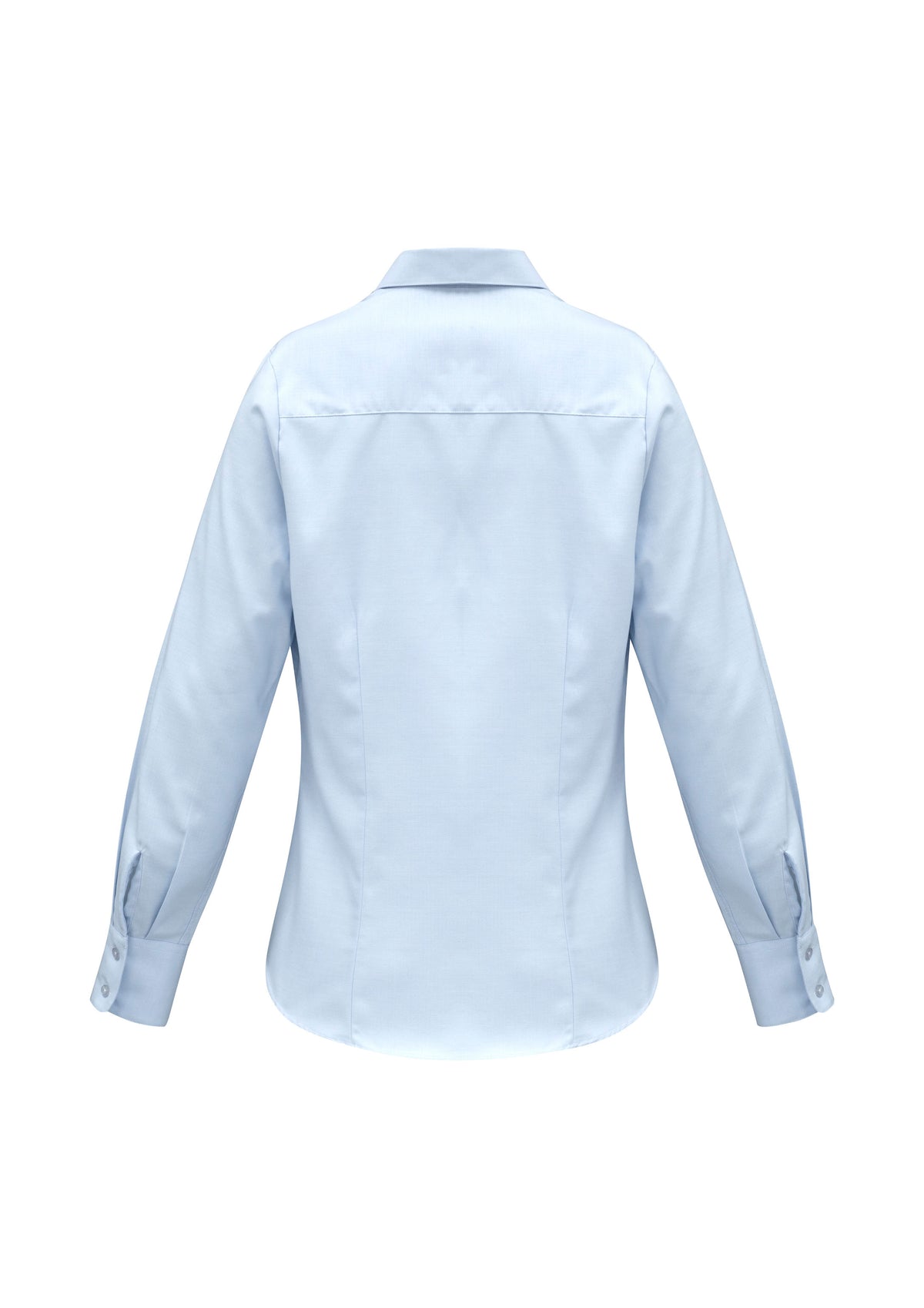 Luxe Womens Long Sleeve Shirt - Blue - Back