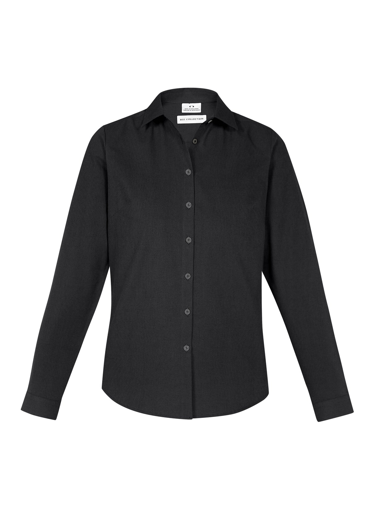 Memphis Womens Long Sleeve Shirt - Black - Front