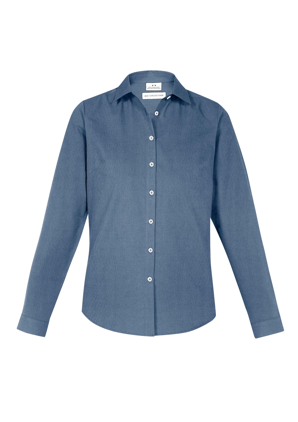 Memphis Womens Long Sleeve Shirt - Grey Smoke - Front
