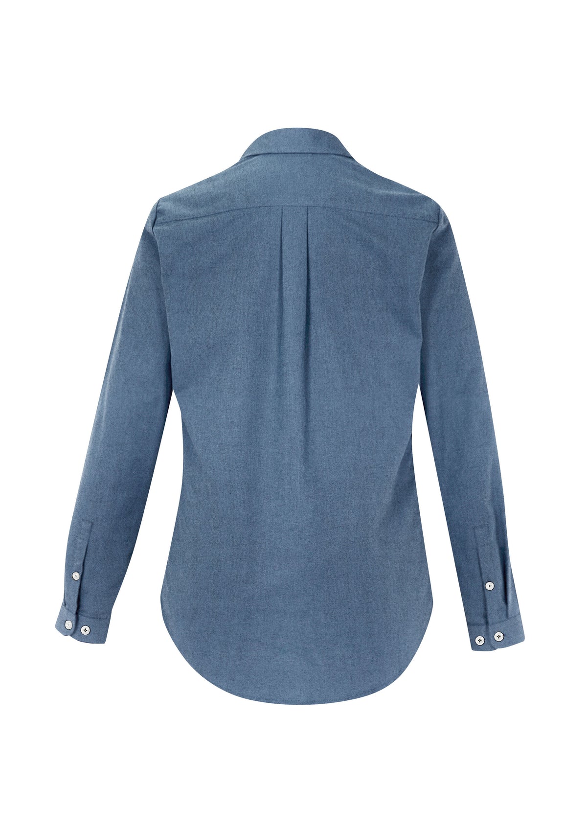 Memphis Womens Long Sleeve Shirt - Grey Smoke - Back