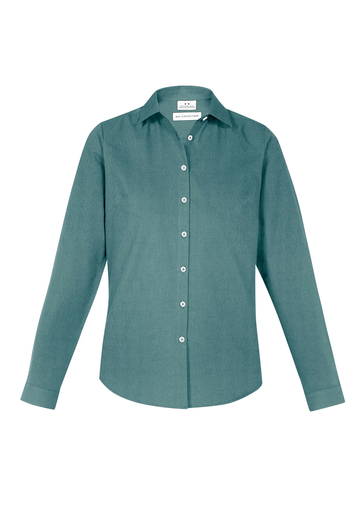 Memphis Womens Long Sleeve Shirt - Jasper Green - Front