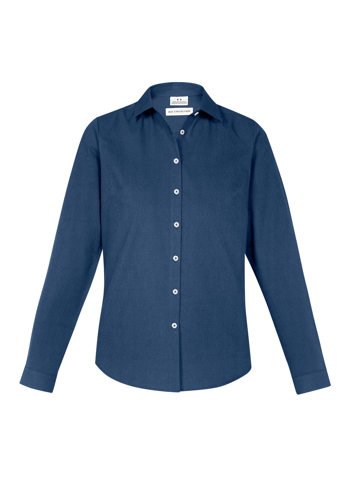 Memphis Womens Long Sleeve Shirt - Mineral Blue - Front