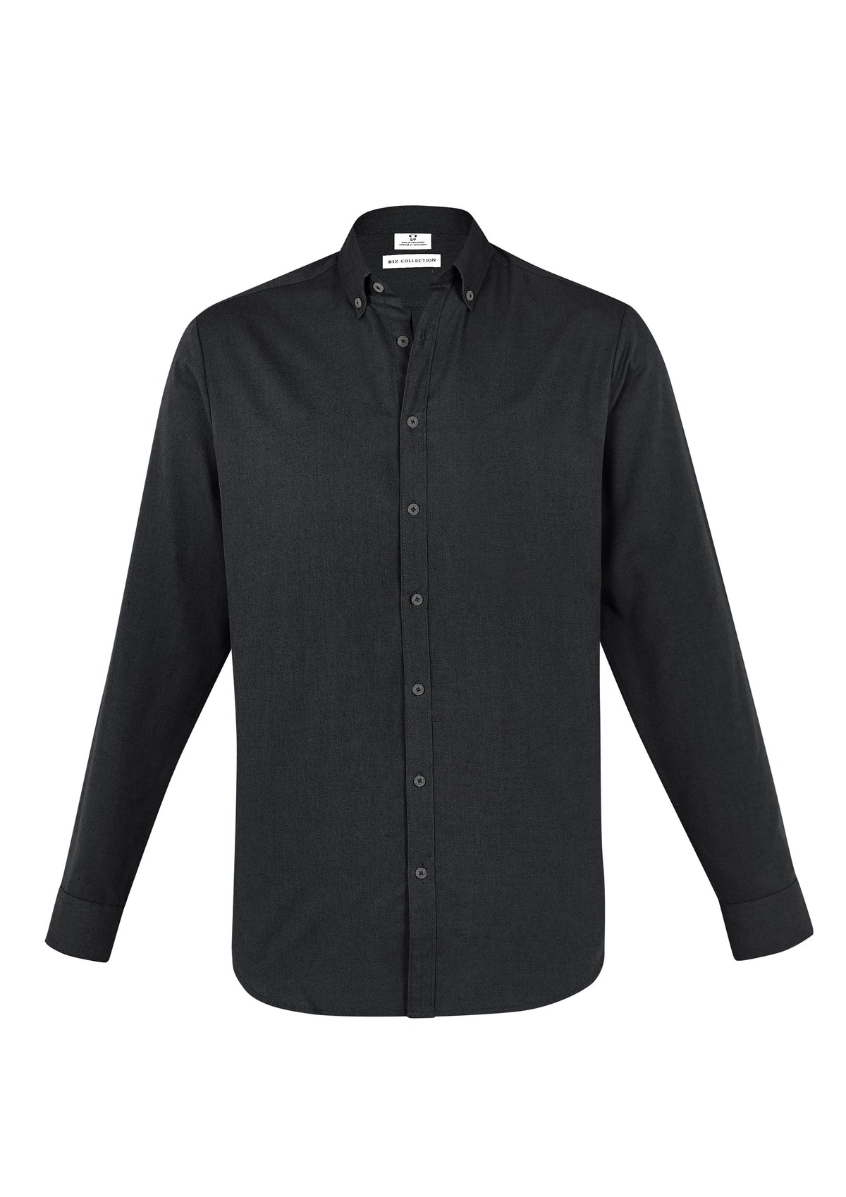Memphis Mens Long Sleeve Shirt - Black - Front
