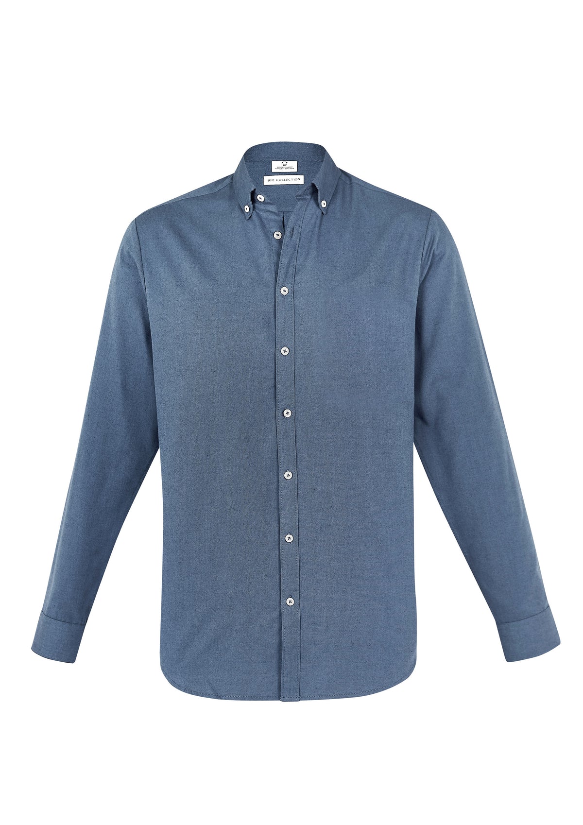Memphis Mens Long Sleeve Shirt - Grey Smoke - Front