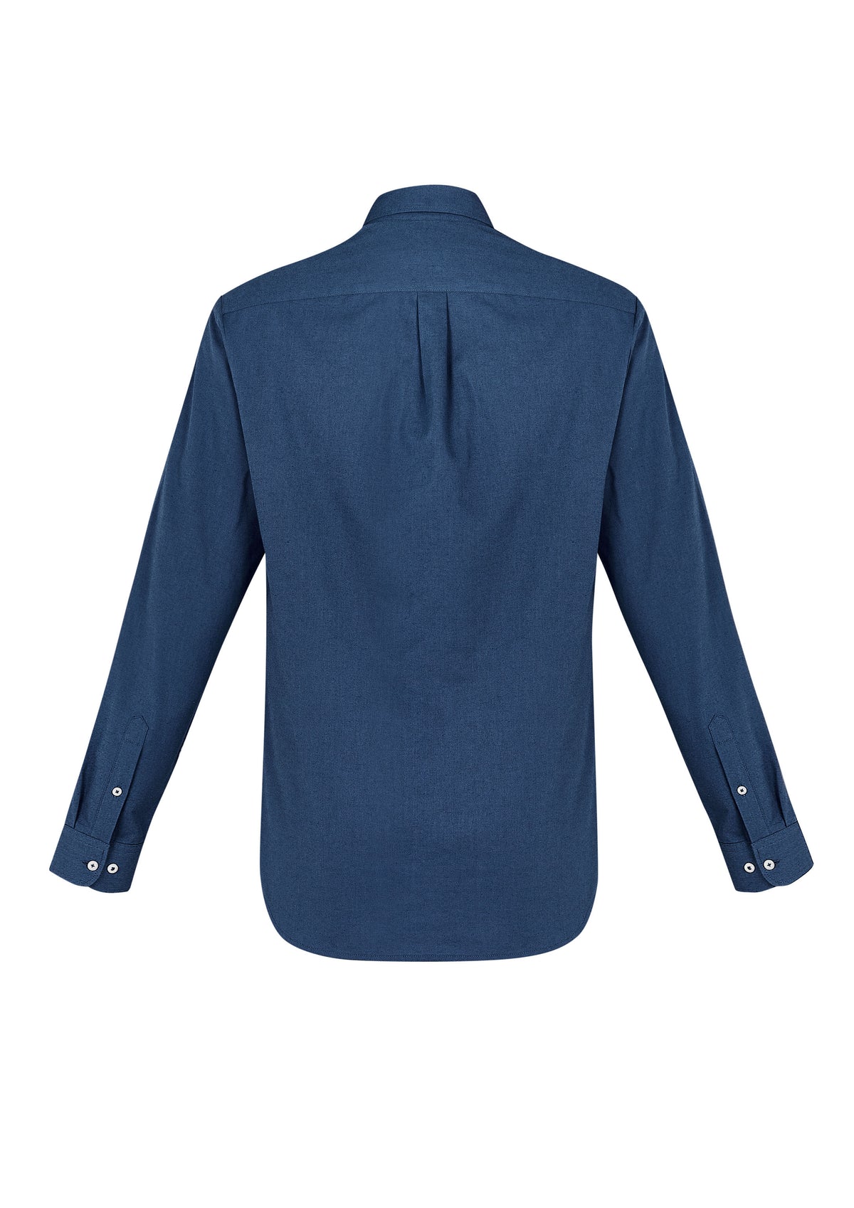 Memphis Mens Long Sleeve Shirt - Mineral Blue - Back