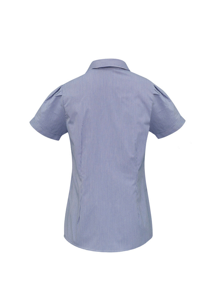 Edge Womens Short Sleeve Shirt - Blue - Back