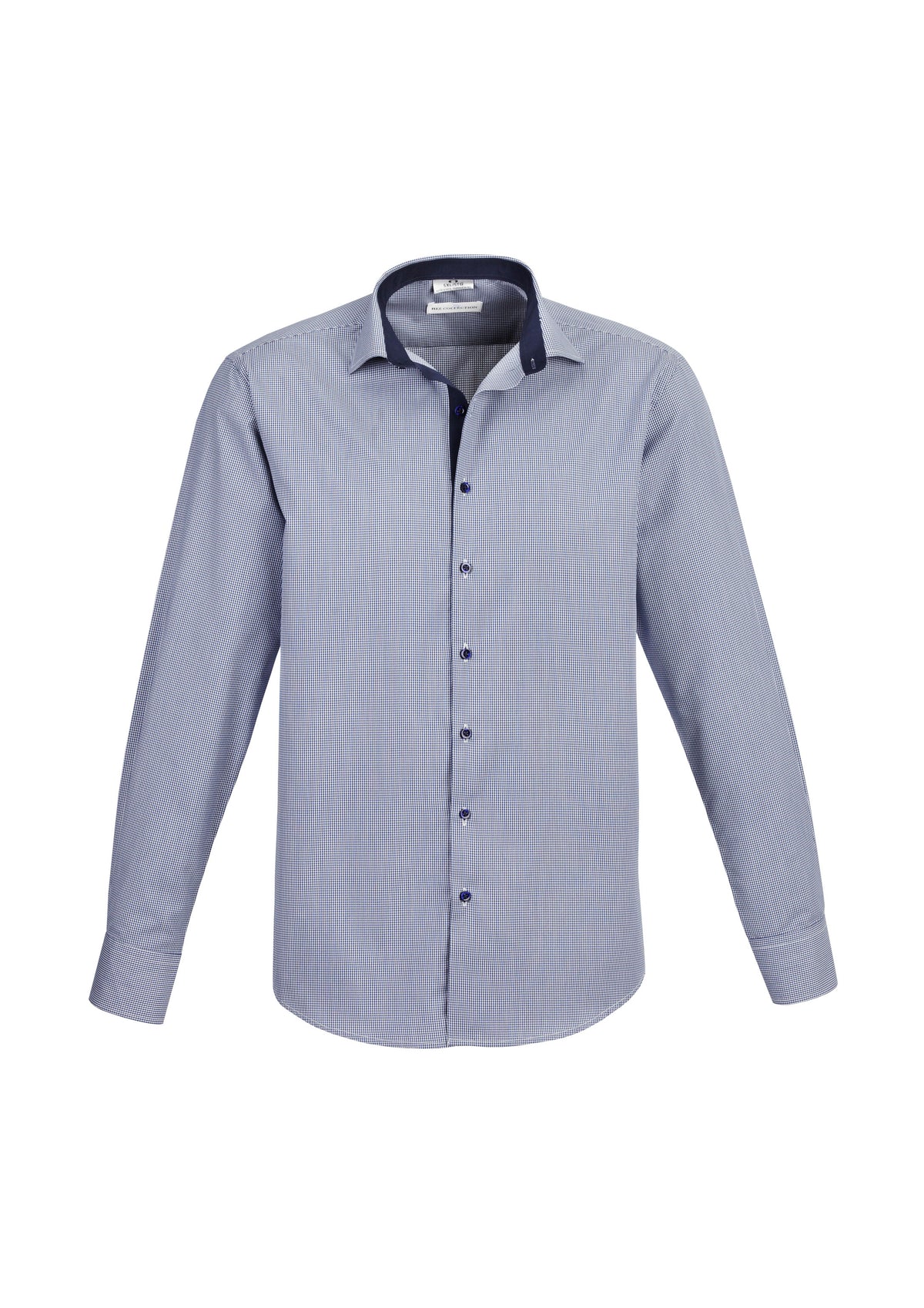 Edge Mens Long Sleeve Shirt - Blue - Front