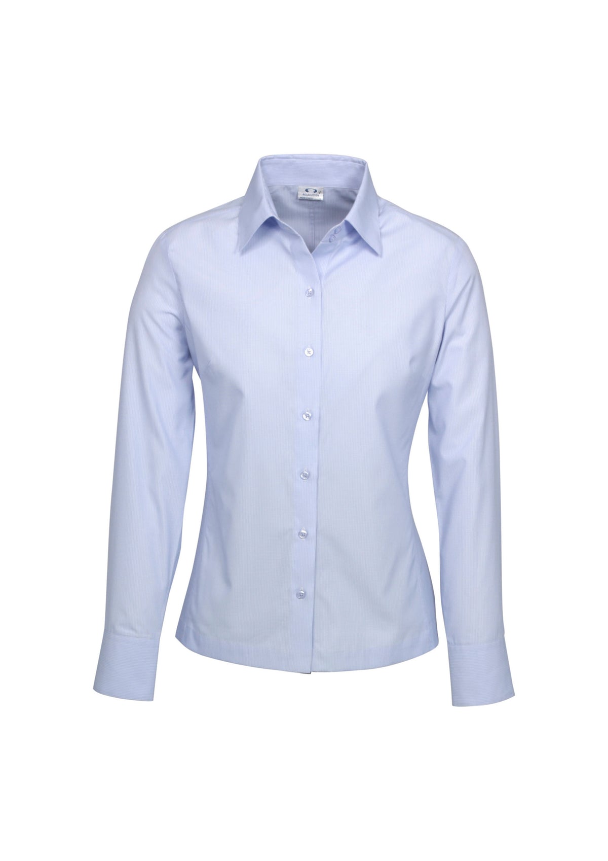 Ambassador Womens Long Sleeve Shirt - Blue - Front
