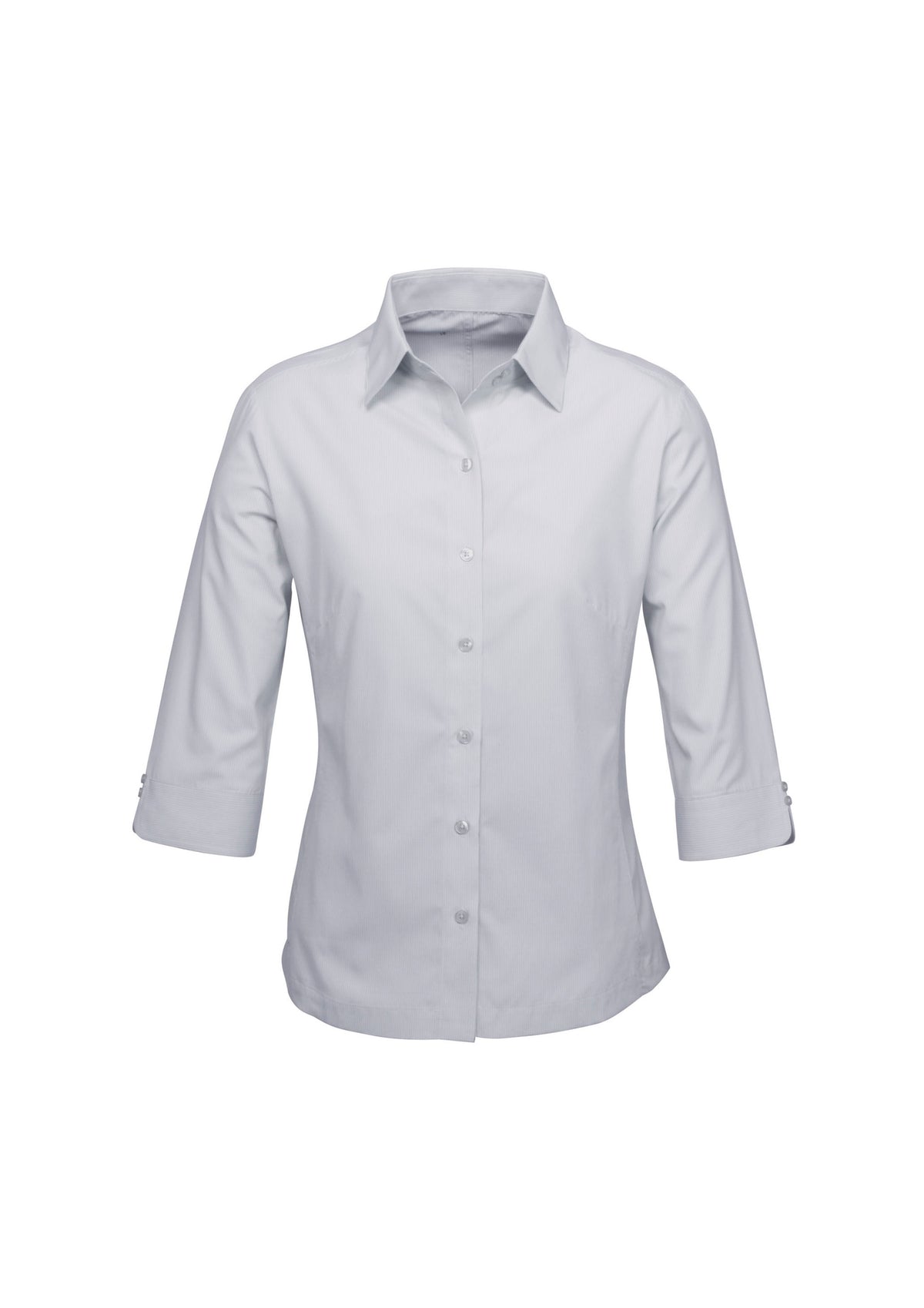 Ambassador Womens 3/4 Sleeve Shirt - Silver Grey - Front