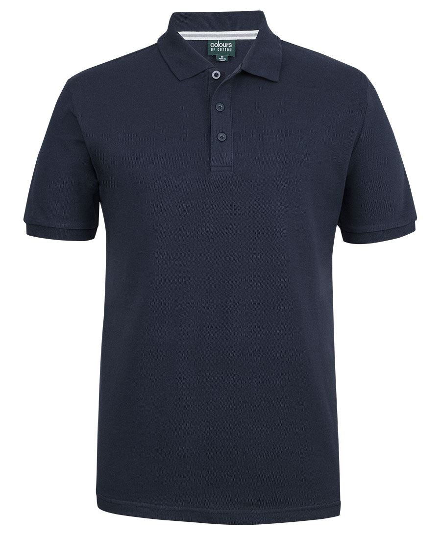 C of C Pique Polo - Navy - Front