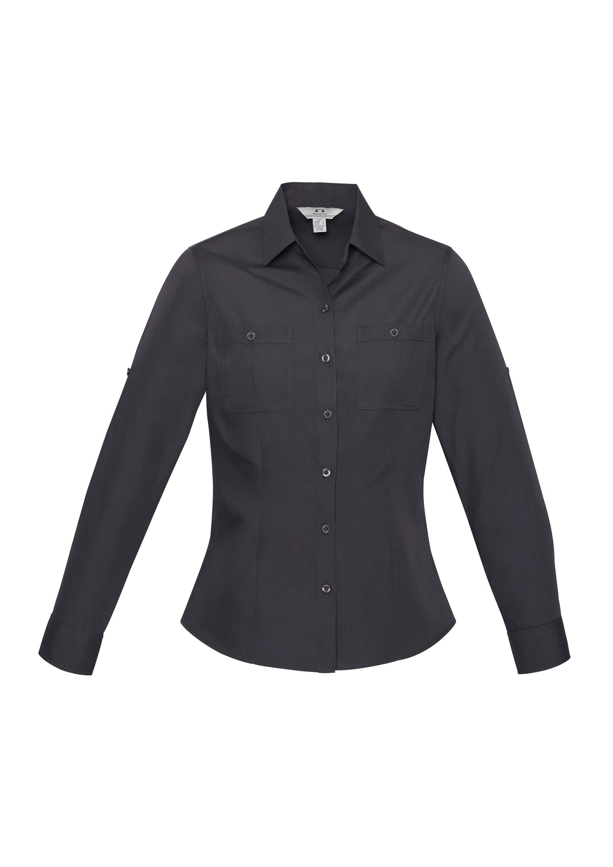 Bondi Womens Long Sleeve Shirt - Charcoal - Front