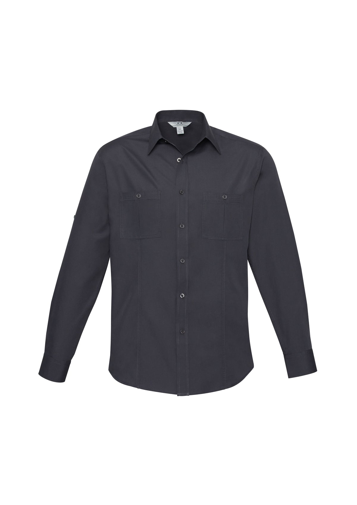 Bondi Mens Long Sleeve Shirt - Charcoal - Front